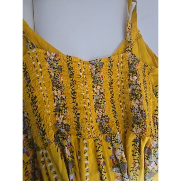 Bohemian Sun Dress Womens Large Smocked Adjustable Cottagecore Light Weight - Picture 6 of 7